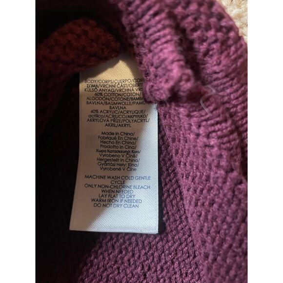 Chaps Burgundy Sweater - Size 2X ** - Picture 6 of 7